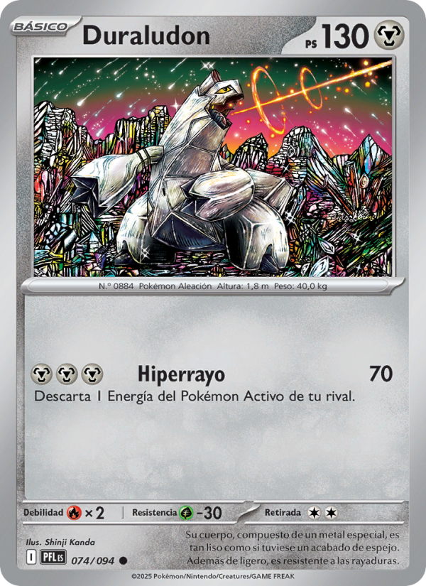 Duraludon 074 — Phantasmal Flames (Spanish Pokémon TCG card)