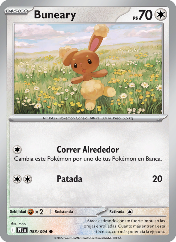 Buneary 083 — Phantasmal Flames (Spanish Pokémon TCG card)