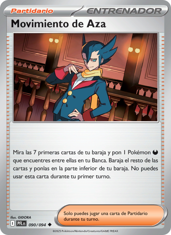 Movimiento de Aza 090 — Phantasmal Flames (Spanish Pokémon TCG card)