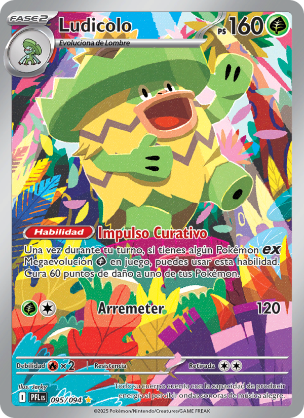 Ludicolo 095 — Phantasmal Flames (Spanish Pokémon TCG card)