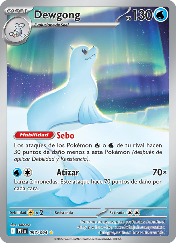 Dewgong 097 — Phantasmal Flames (Spanish Pokémon TCG card)