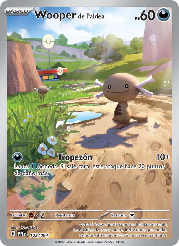 Wooper de Paldea 102 — Phantasmal Flames (Spanish Pokémon TCG card)
