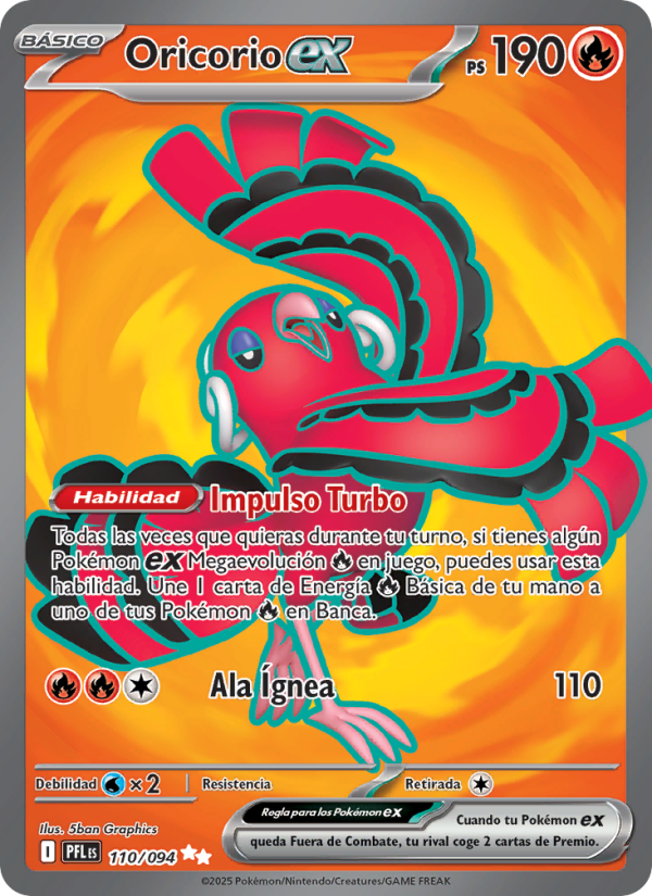 Oricorio ex 110 — Phantasmal Flames (Spanish Pokémon TCG card)