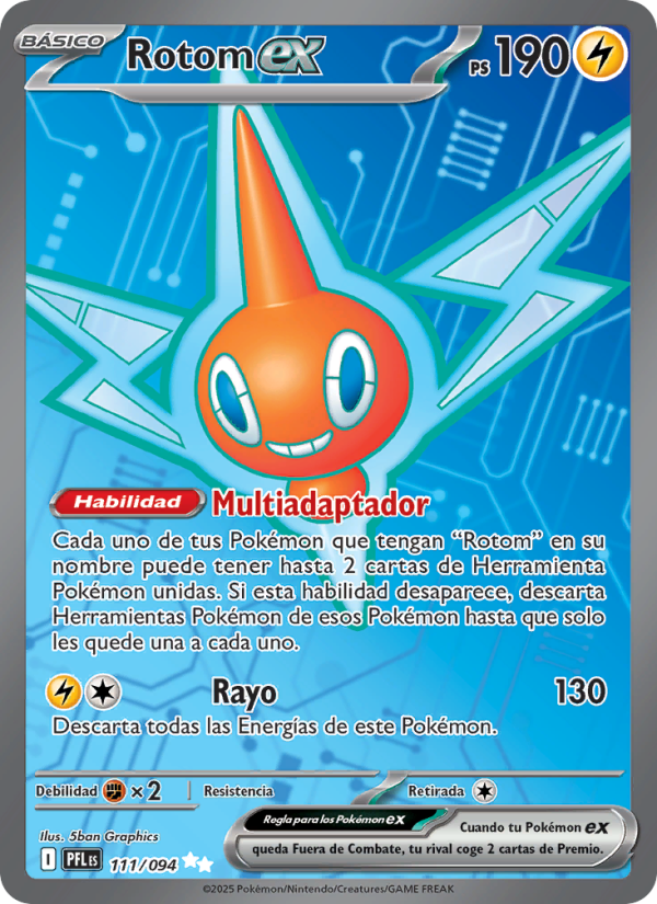 Rotom ex 111 — Phantasmal Flames (Spanish Pokémon TCG card)