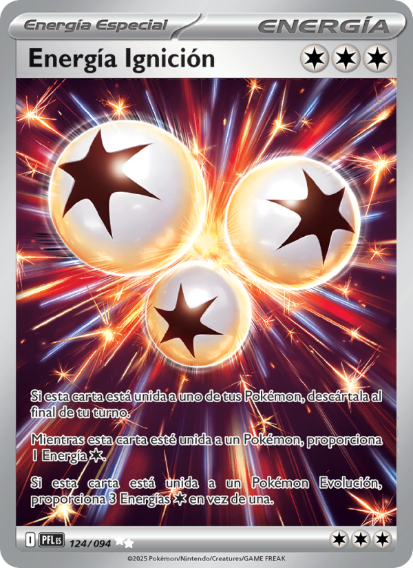Energía Ignición 124 — Phantasmal Flames (Spanish Pokémon TCG card)