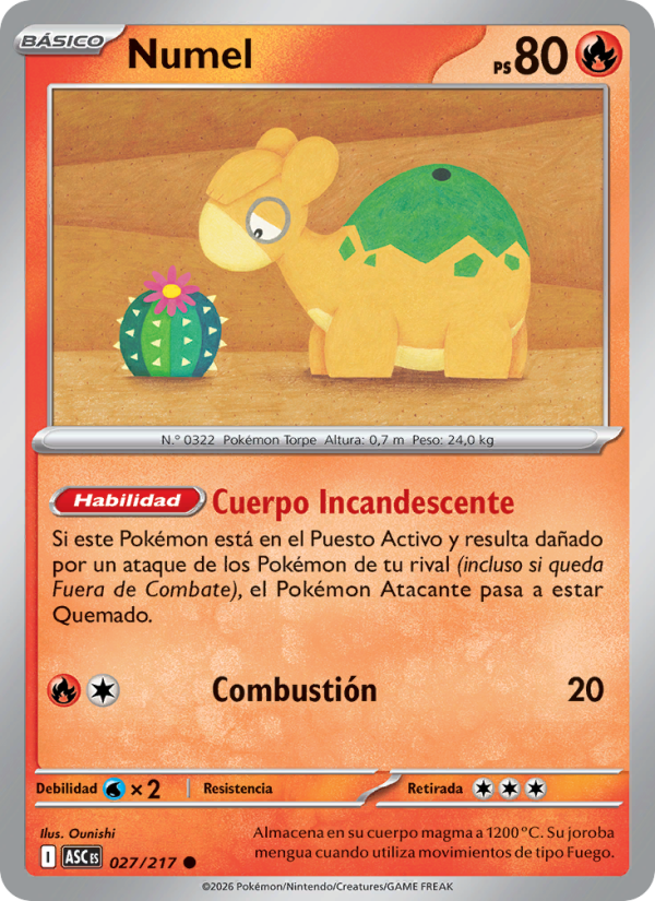 Numel 027 — Erhabene Helden (Spanish Pokémon TCG card)