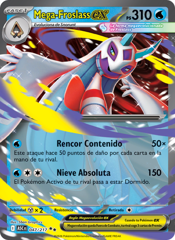 Mega-Froslass ex 047 — Erhabene Helden (Spanish Pokémon TCG card)