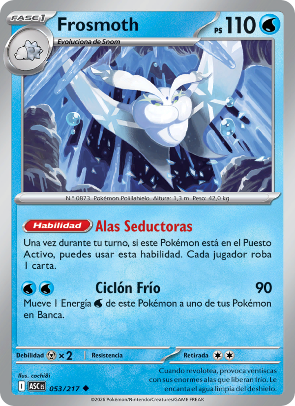 Frosmoth 053 — Erhabene Helden (Spanish Pokémon TCG card)