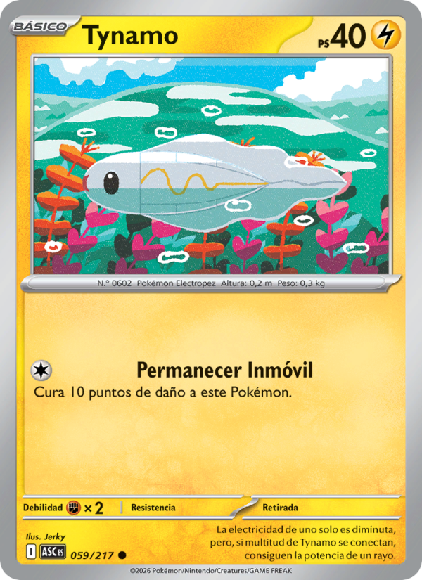 Tynamo 059 — Erhabene Helden (Spanish Pokémon TCG card)