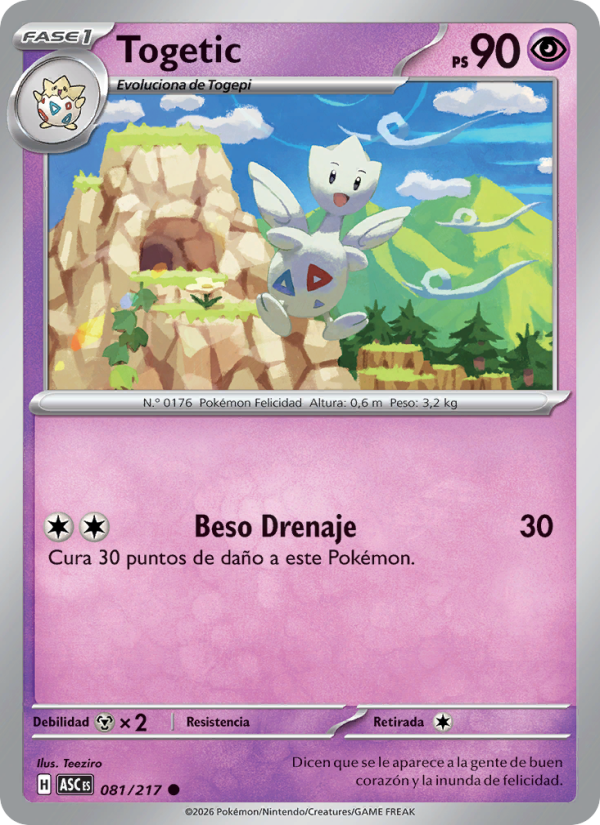 Togetic 081 — Erhabene Helden (Spanish Pokémon TCG card)