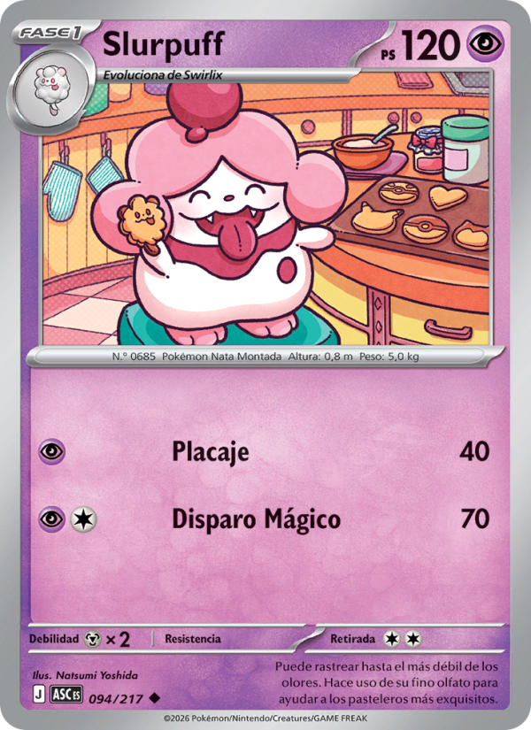 Slurpuff 094 — Erhabene Helden (Spanish Pokémon TCG card)