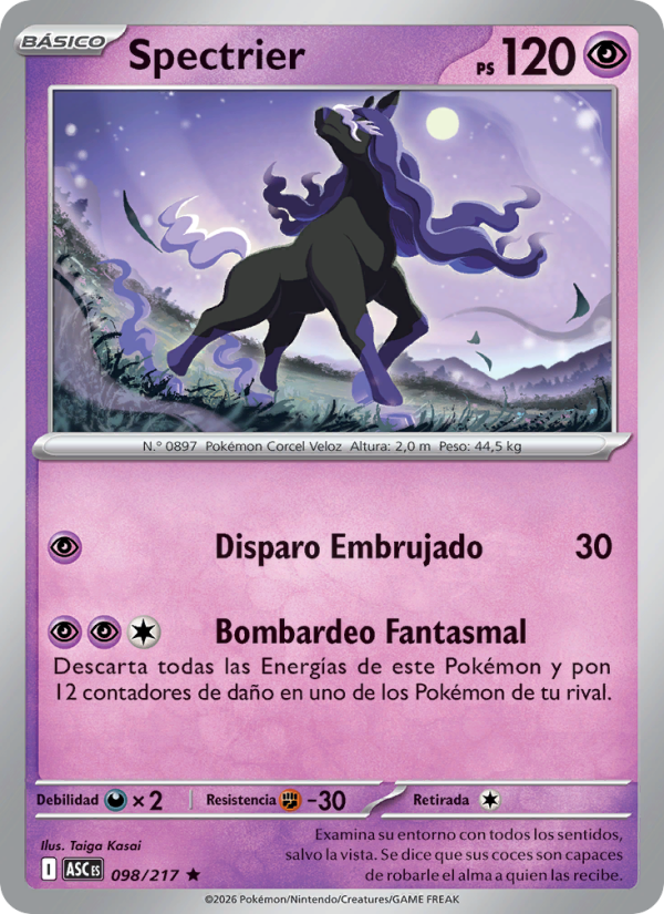 Spectrier 098 — Erhabene Helden (Spanish Pokémon TCG card)