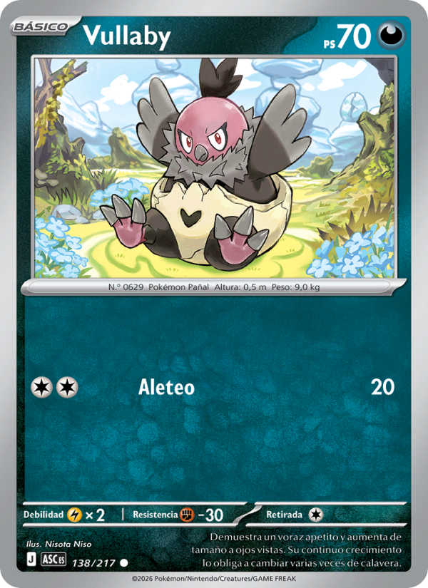 Vullaby 138 — Erhabene Helden (Spanish Pokémon TCG card)