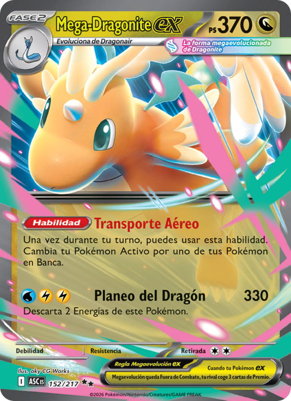 Mega-Dragonite ex 152 — Erhabene Helden (Spanish Pokémon TCG card)