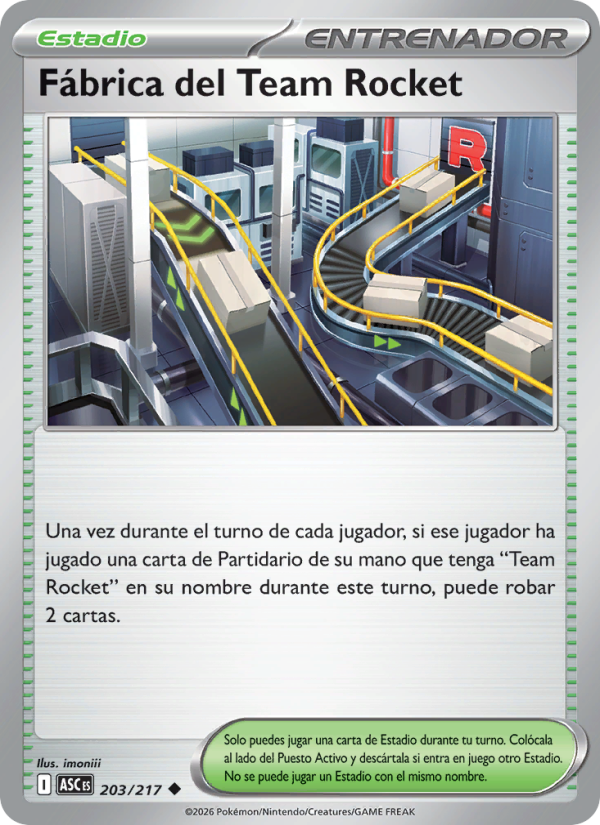 Fábrica del Team Rocket 203 — Erhabene Helden (Spanish Pokémon TCG card)
