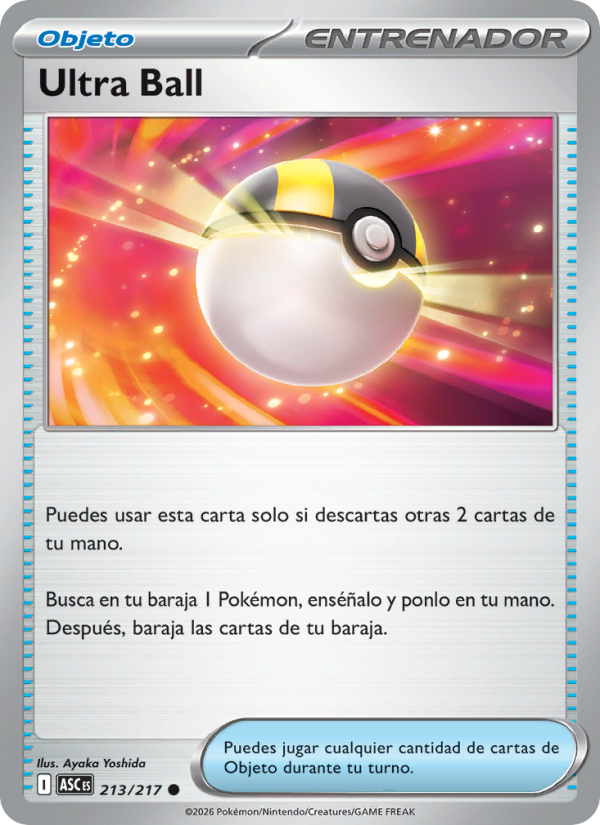 Ultra Ball 213 — Erhabene Helden (Spanish Pokémon TCG card)