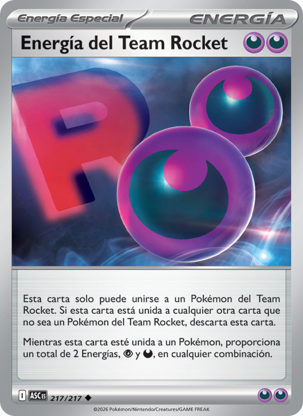 Energía del Team Rocket 217 — Erhabene Helden (Spanish Pokémon TCG card)