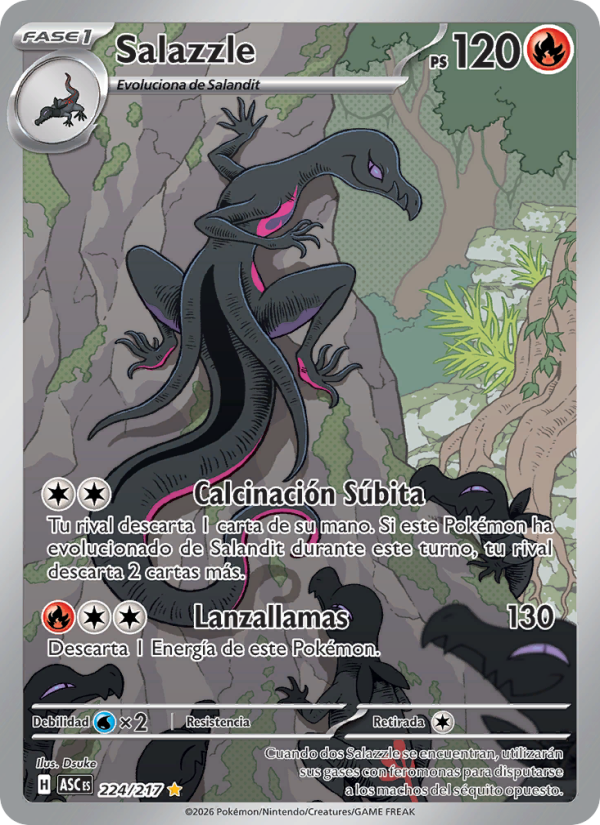 Salazzle 224 — Erhabene Helden (Spanish Pokémon TCG card)