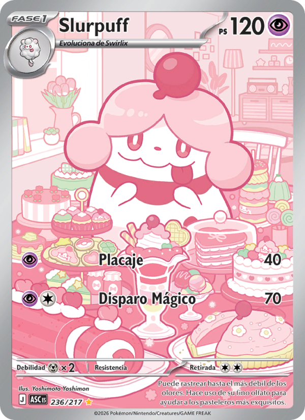 Slurpuff 236 — Erhabene Helden (Spanish Pokémon TCG card)