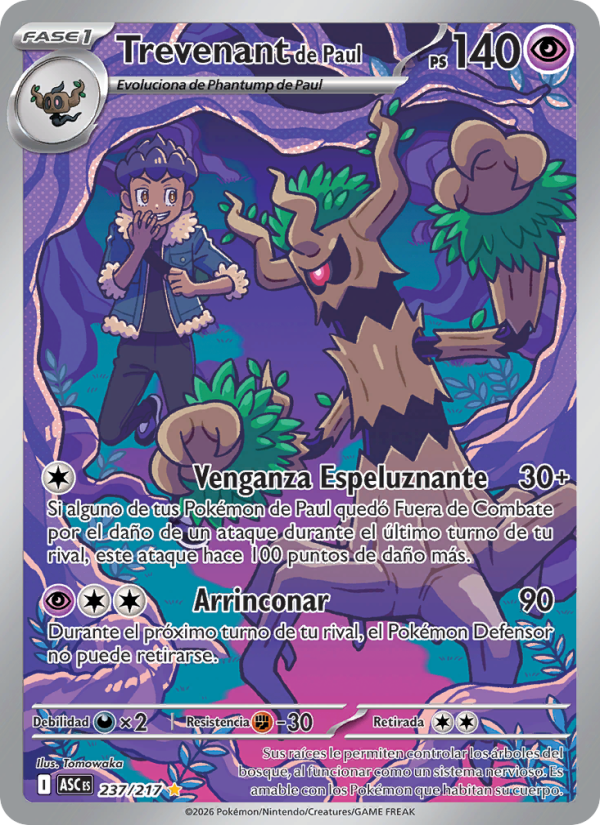 Trevenant de Paul 237 — Erhabene Helden (Spanish Pokémon TCG card)