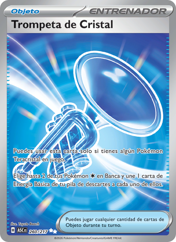 Trompeta de Cristal 260 — Erhabene Helden (Spanish Pokémon TCG card)