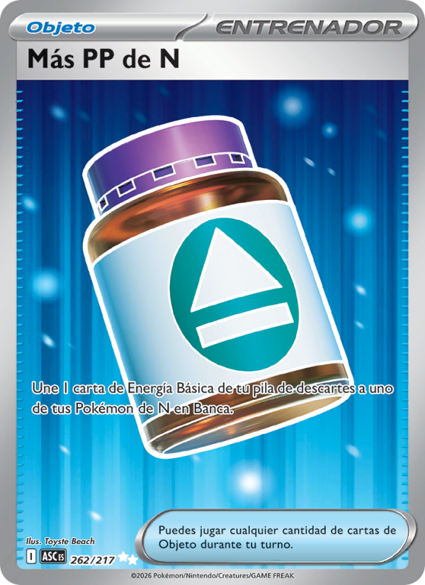 Más PP de N 262 — Erhabene Helden (Spanish Pokémon TCG card)