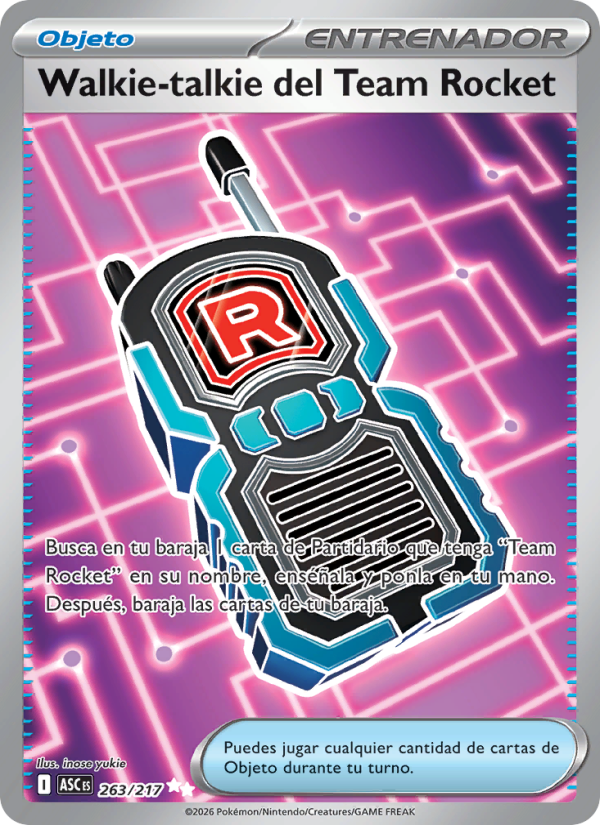 Walkie-talkie del Team Rocket 263 — Erhabene Helden (Spanish Pokémon TCG card)