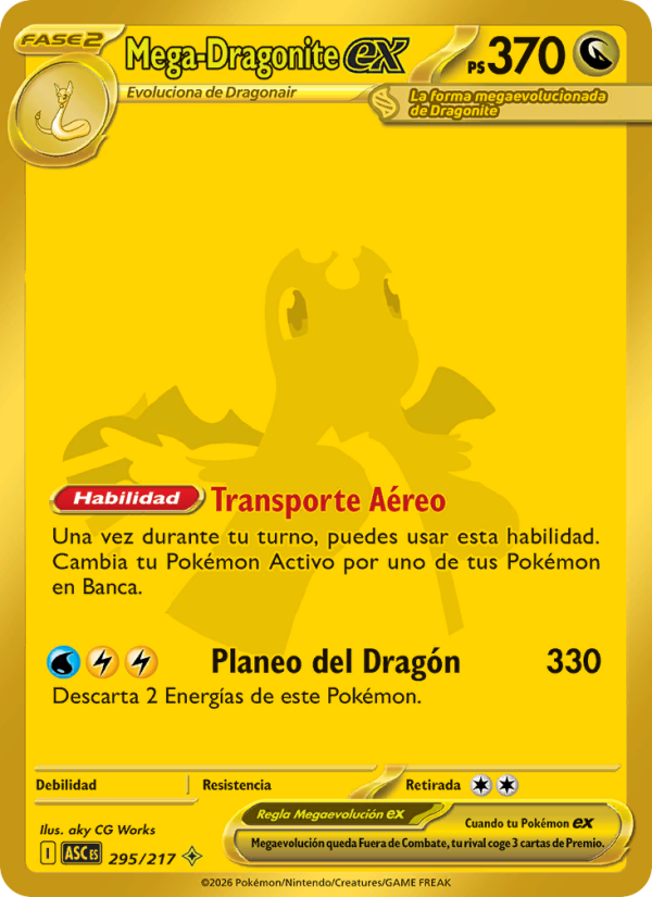 Mega-Dragonite ex 295 — Erhabene Helden (Spanish Pokémon TCG card)