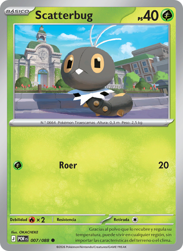 Scatterbug 007 — Optimale Ordnung (Spanish Pokémon TCG card)