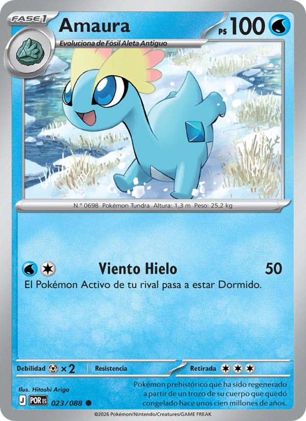 Amaura 023 — Optimale Ordnung (Spanish Pokémon TCG card)