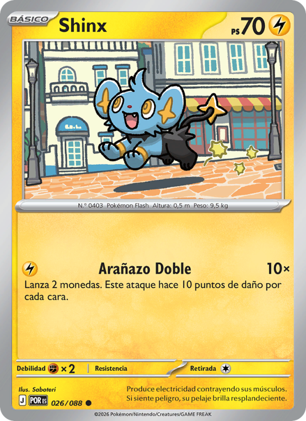 Shinx 026 — Optimale Ordnung (Spanish Pokémon TCG card)