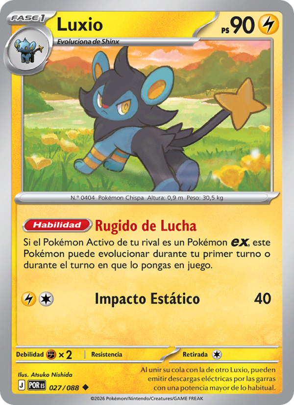 Luxio 027 — Optimale Ordnung (Spanish Pokémon TCG card)