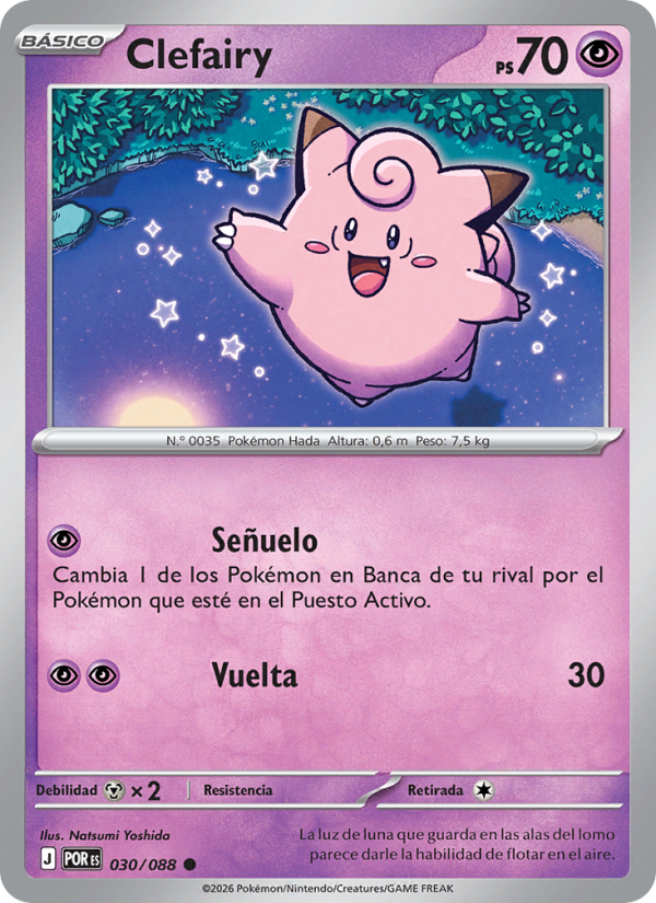 Clefairy 030 — Optimale Ordnung (Spanish Pokémon TCG card)