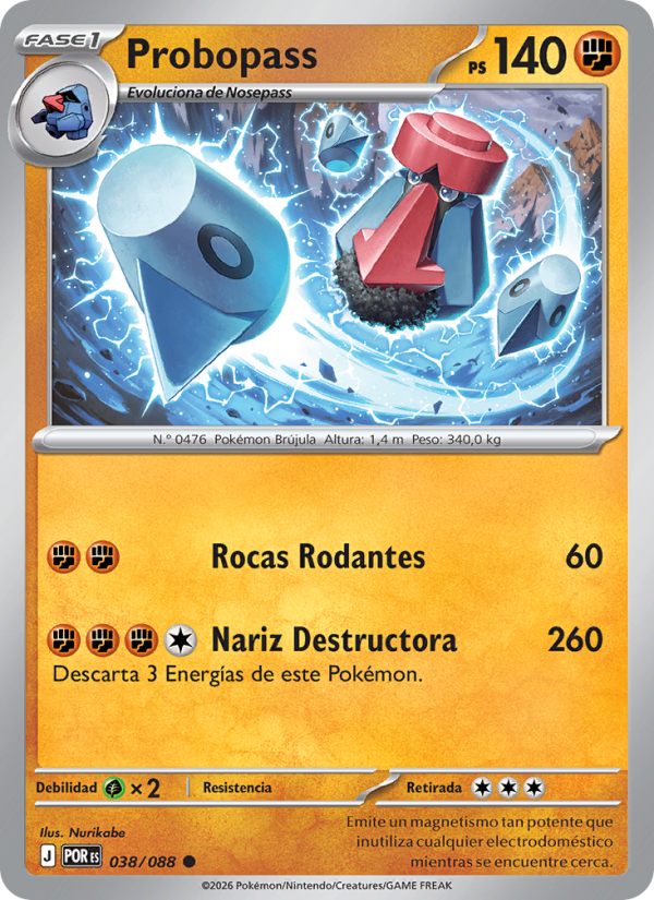 Probopass 038 — Optimale Ordnung (Spanish Pokémon TCG card)