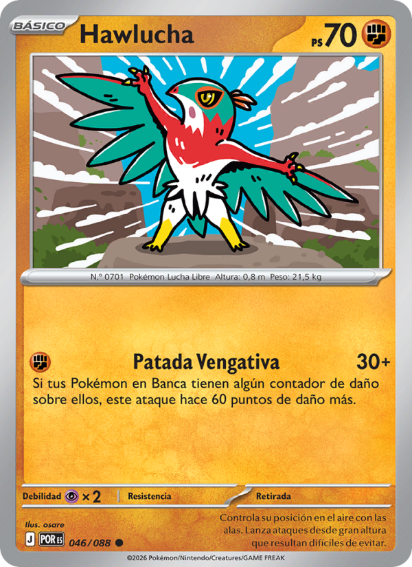 Hawlucha 046 — Optimale Ordnung (Spanish Pokémon TCG card)