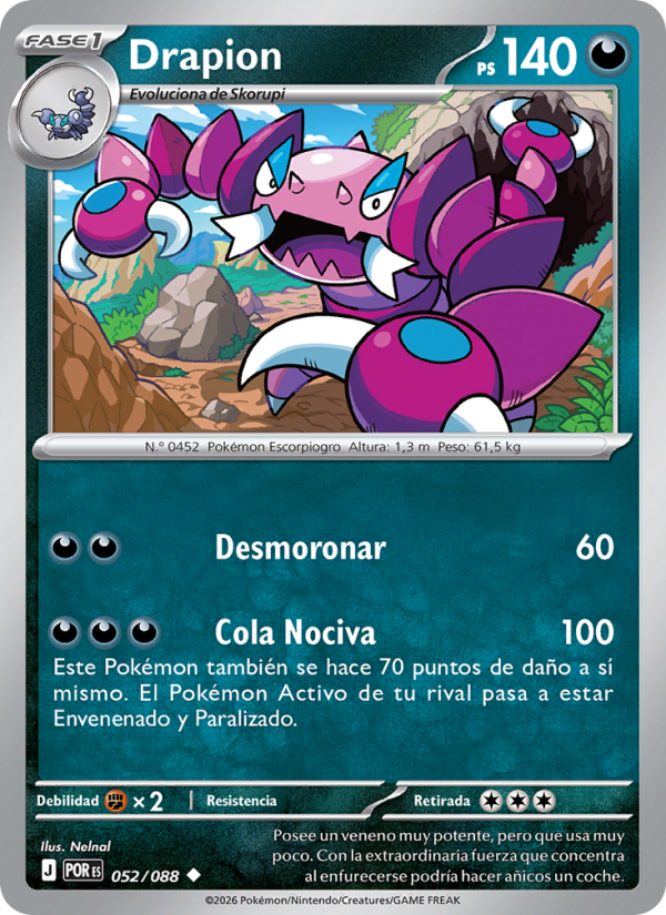 Drapion 052 — Optimale Ordnung (Spanish Pokémon TCG card)