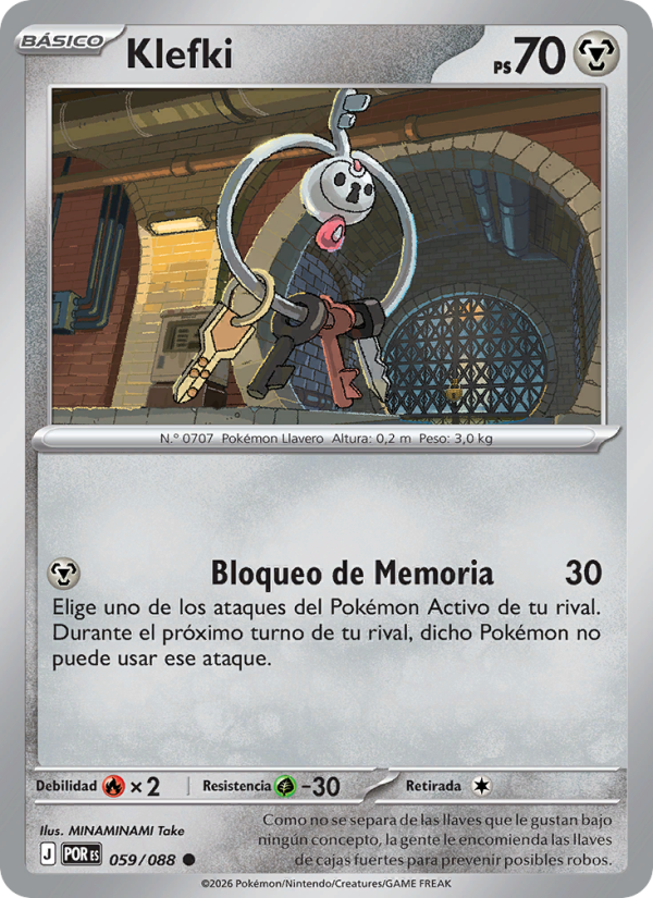 Klefki 059 — Optimale Ordnung (Spanish Pokémon TCG card)