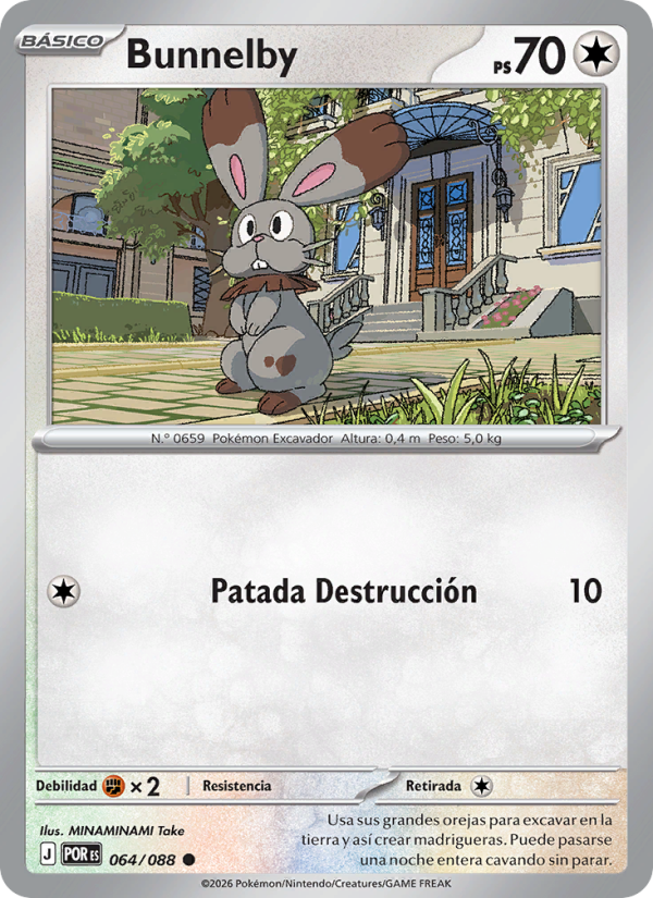 Bunnelby 064 — Optimale Ordnung (Spanish Pokémon TCG card)