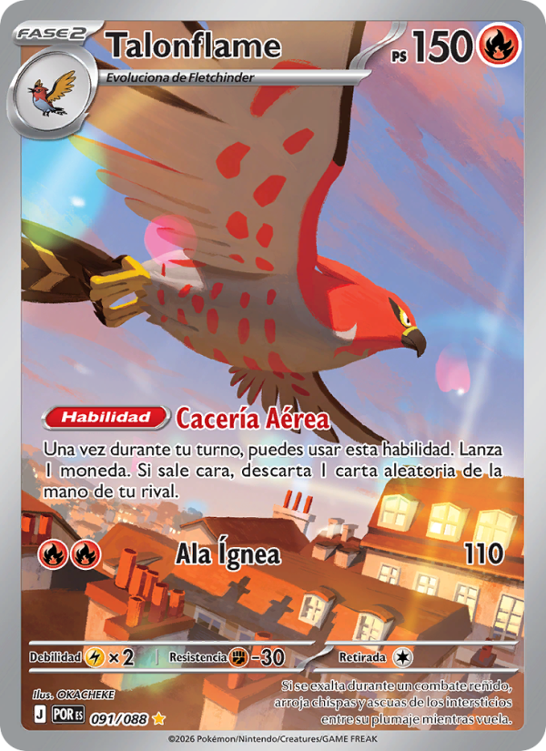 Talonflame 091 — Optimale Ordnung (Spanish Pokémon TCG card)