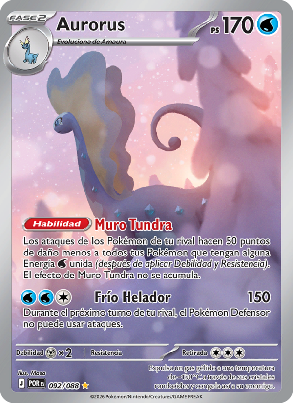 Aurorus 092 — Optimale Ordnung (Spanish Pokémon TCG card)