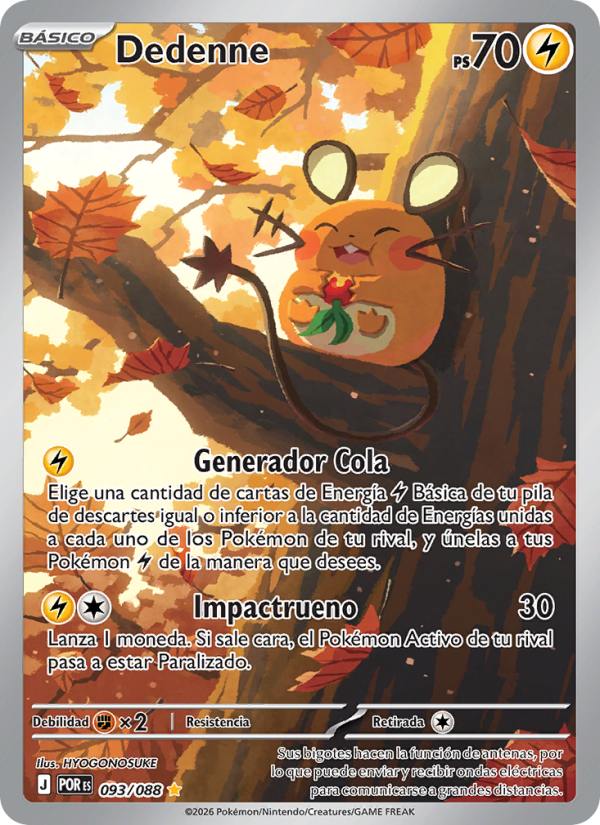 Dedenne 093 — Optimale Ordnung (Spanish Pokémon TCG card)