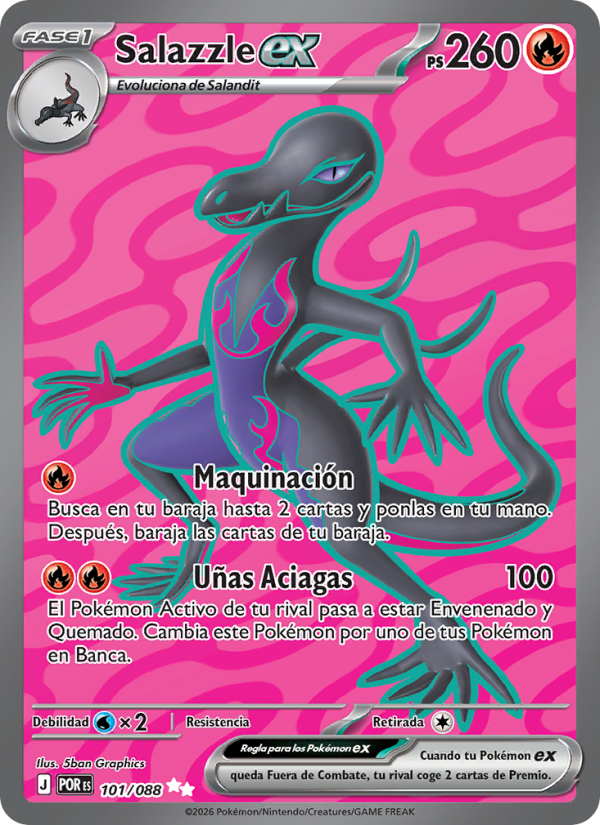 Salazzle ex 101 — Optimale Ordnung (Spanish Pokémon TCG card)