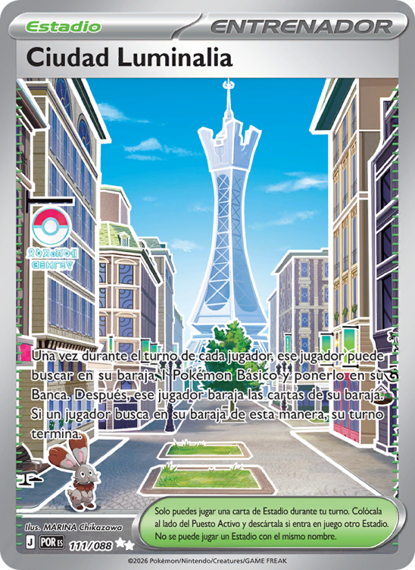 Ciudad Luminalia 111 — Optimale Ordnung (Spanish Pokémon TCG card)