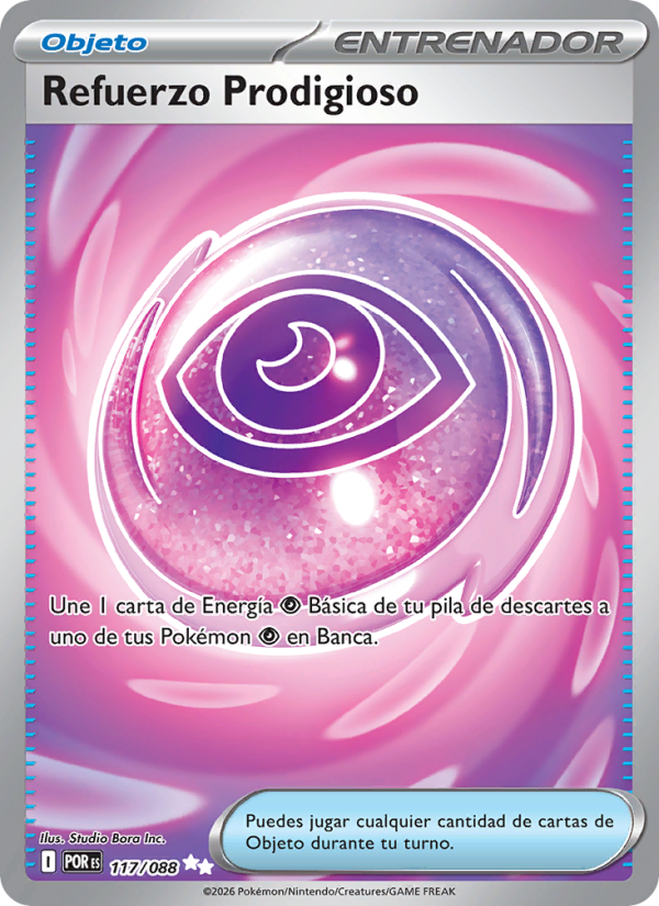 Refuerzo Prodigioso 117 — Optimale Ordnung (Spanish Pokémon TCG card)
