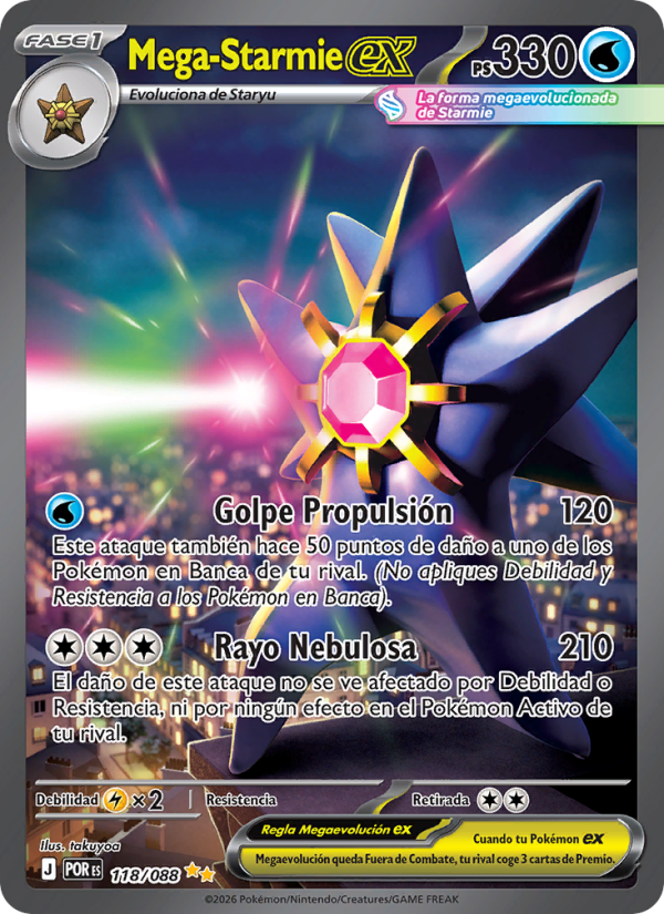 Mega-Starmie ex 118 — Optimale Ordnung (Spanish Pokémon TCG card)