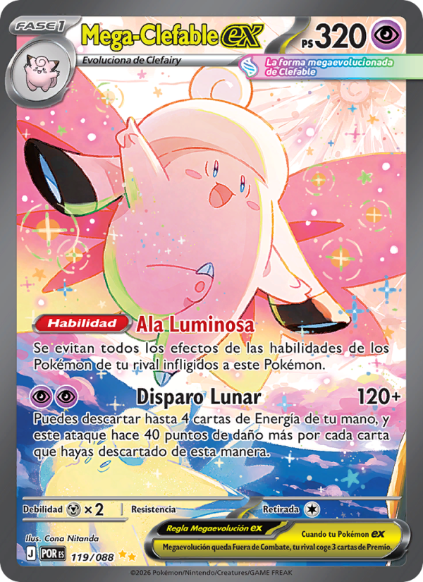Mega-Clefable ex 119 — Optimale Ordnung (Spanish Pokémon TCG card)