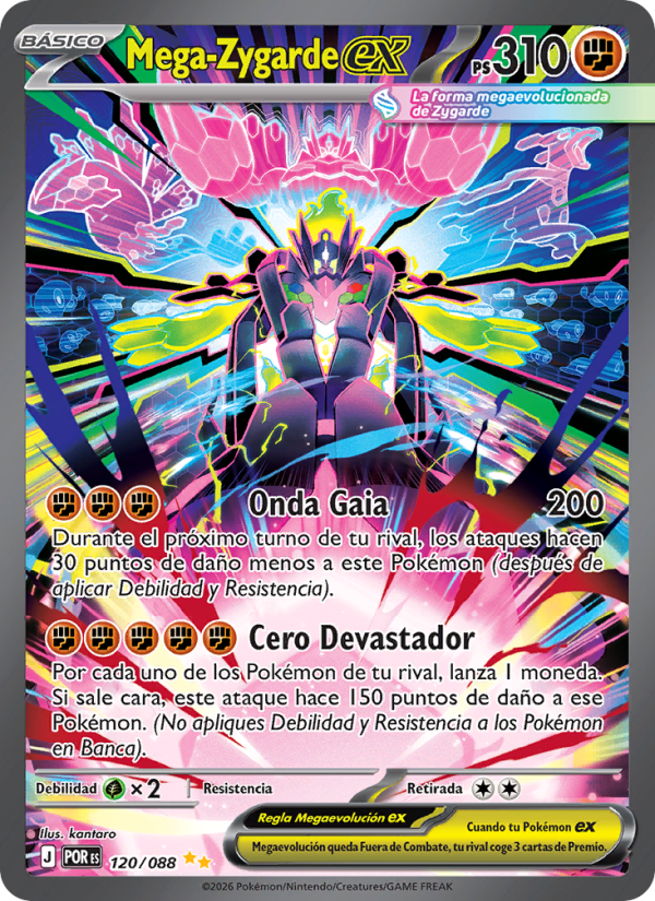 Mega-Zygarde ex 120 — Optimale Ordnung (Spanish Pokémon TCG card)