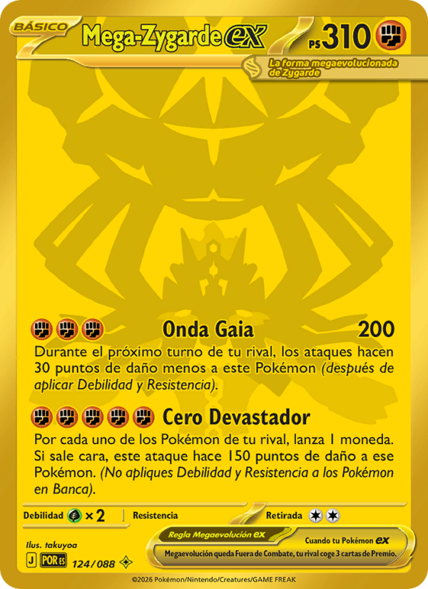 Mega-Zygarde ex 124 — Optimale Ordnung (Spanish Pokémon TCG card)