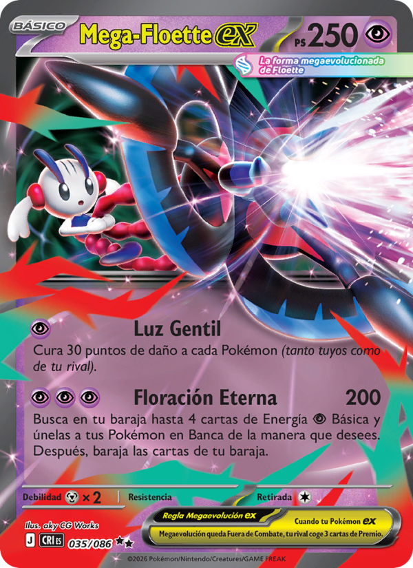 Mega-Floette ex 035 — Wachsendes Chaos (Spanish Pokémon TCG card)