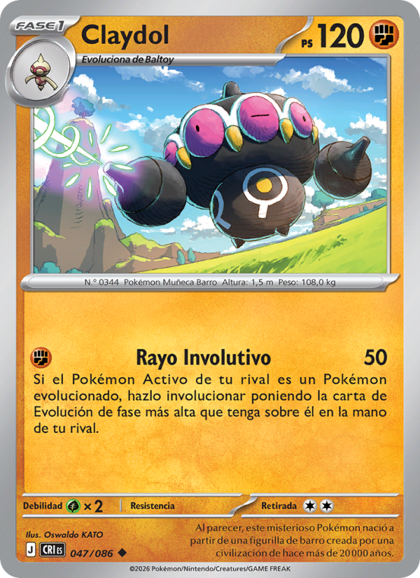 Claydol 047 — Wachsendes Chaos (Spanish Pokémon TCG card)